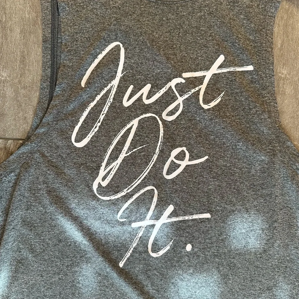 Nike The Nike Tee Just Do It Dri-Fit Tank Top Gray XS EUC
